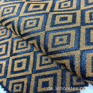 Metallic Lurex Gold Acryl Polyester Woven Jacquard-Gewebe